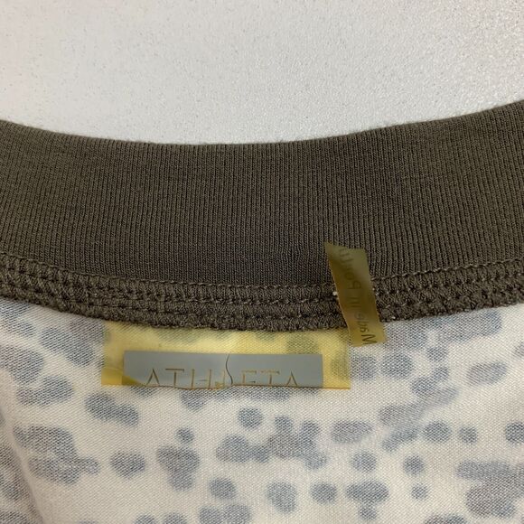 Athleta Geometric Dress Womens S Small Quarter Sleeve Surplice Neck Stretch Fit - Picture 7 of 10